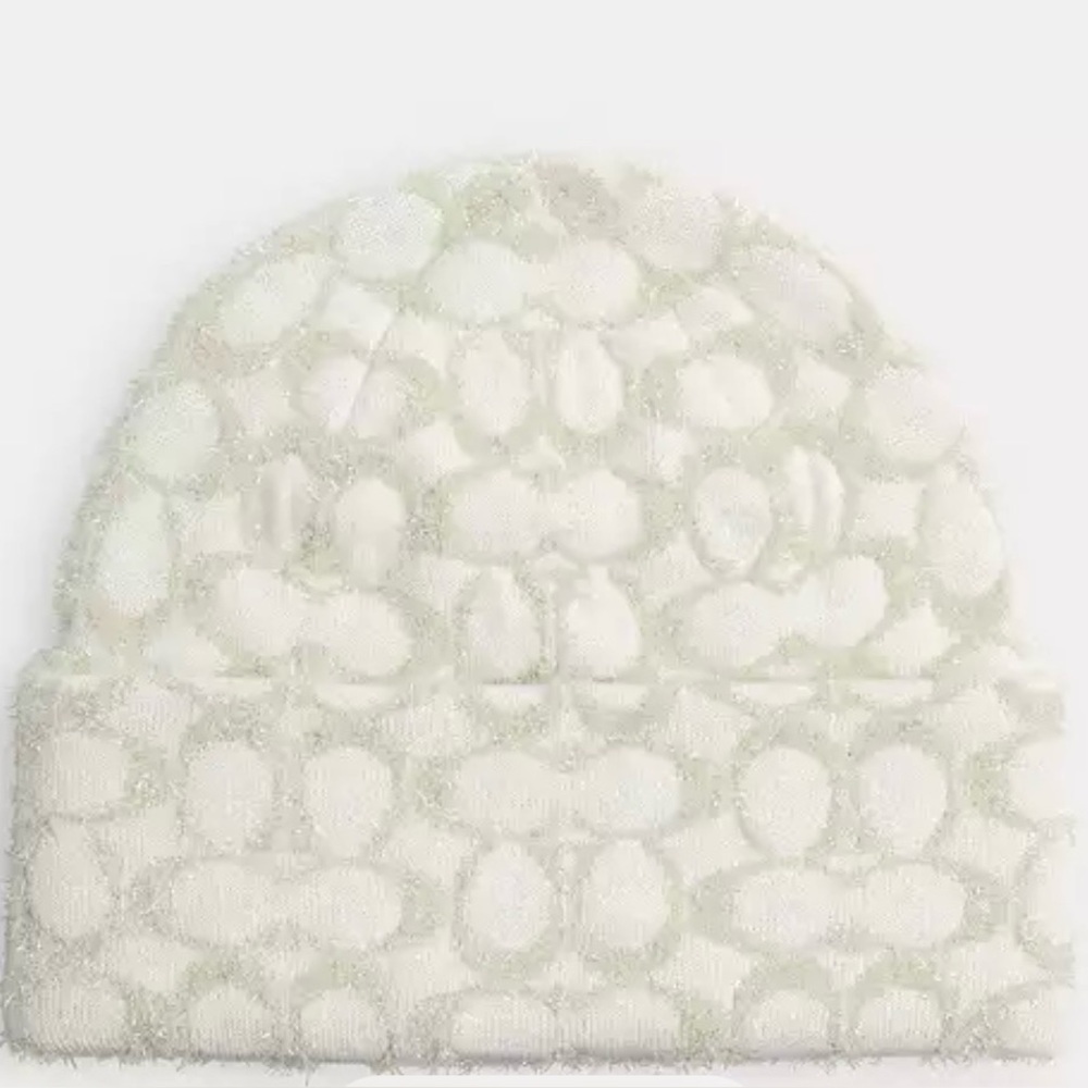 COACH Signature Metallic Beanie